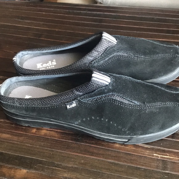 🚨B2G1 KEDS Black White Suede Slip On Flats - Picture 7 of 13